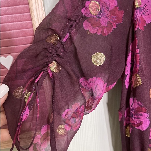 For Love and Lemons Silk Floral Dress - Picture 4 of 6